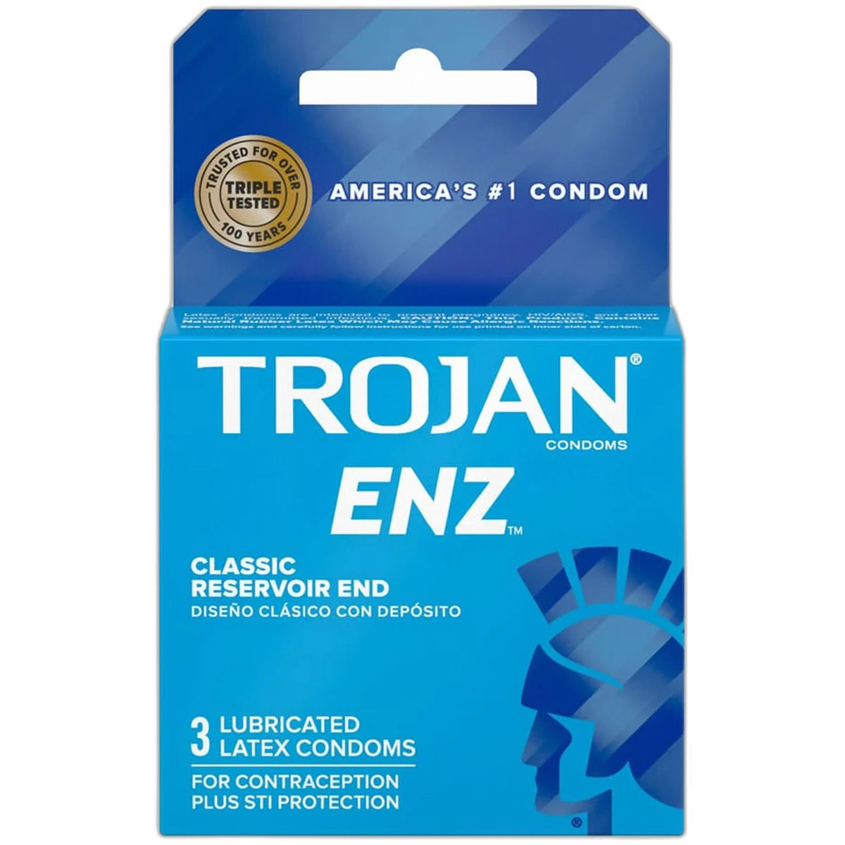 Trojan-Enz Lubricated Latex Condoms 0.64oz (Pack of 48)