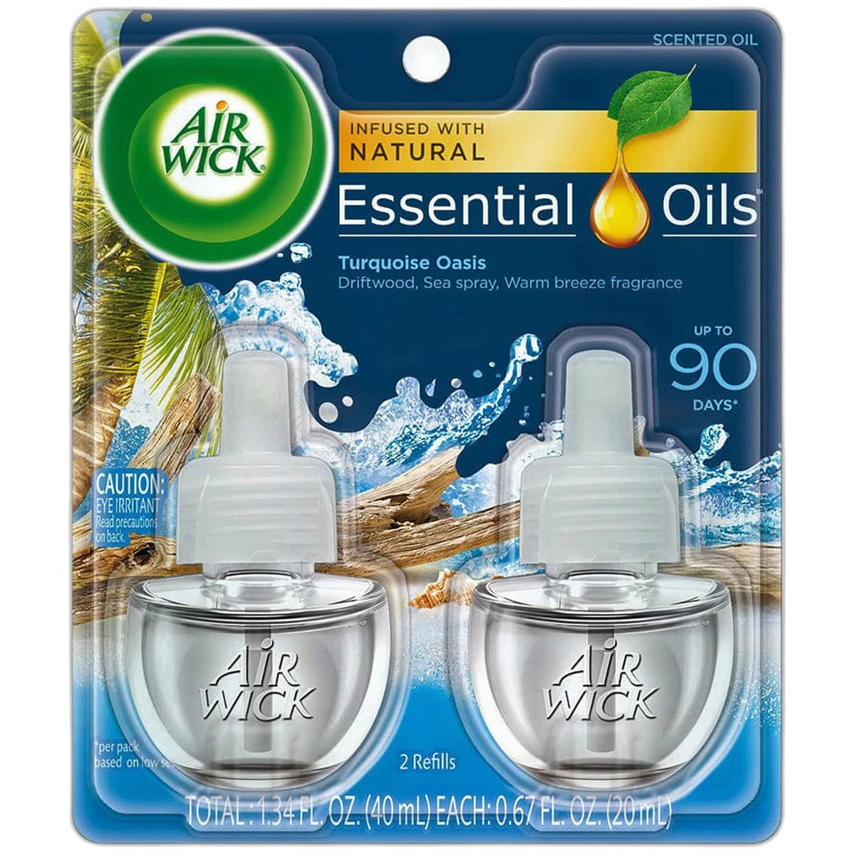 Air Wick Plug Scented Oil Turquoise Oasis Air Freshener Refills Twin Pack 1.34Oz (Pack Of 6)