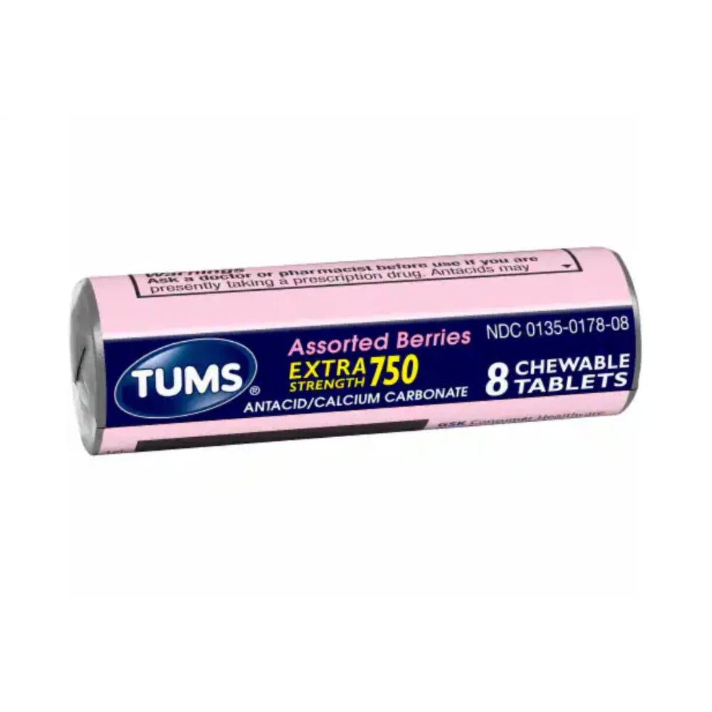 Assorted Fruit Tablets Antacid Calcium Carbonate 8 CT (Pack of 360)