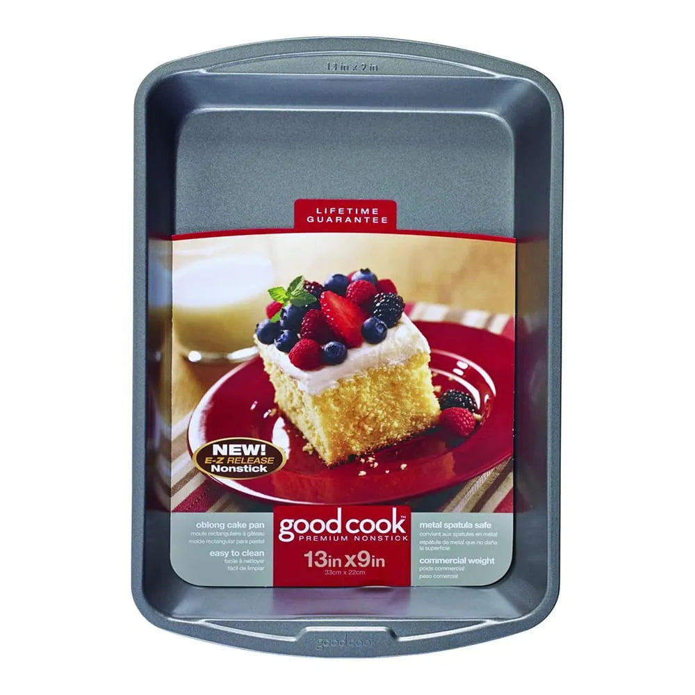 Good Cook Non-Stick Oblong Cake Pan 13x9in 21.92Oz (Pack of 12)