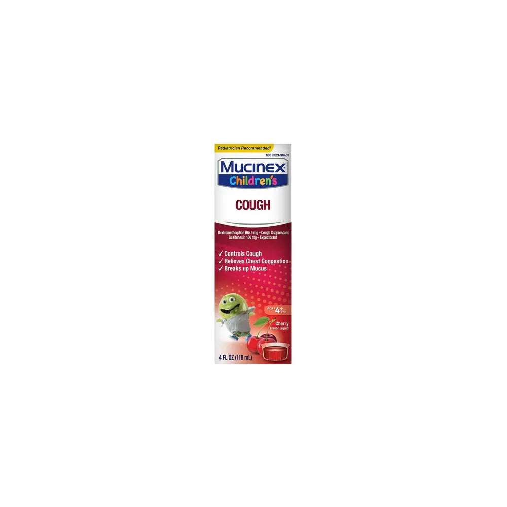 Mucinex Childrens Cough Syrup Cherry 4Oz (Pack Of 6)