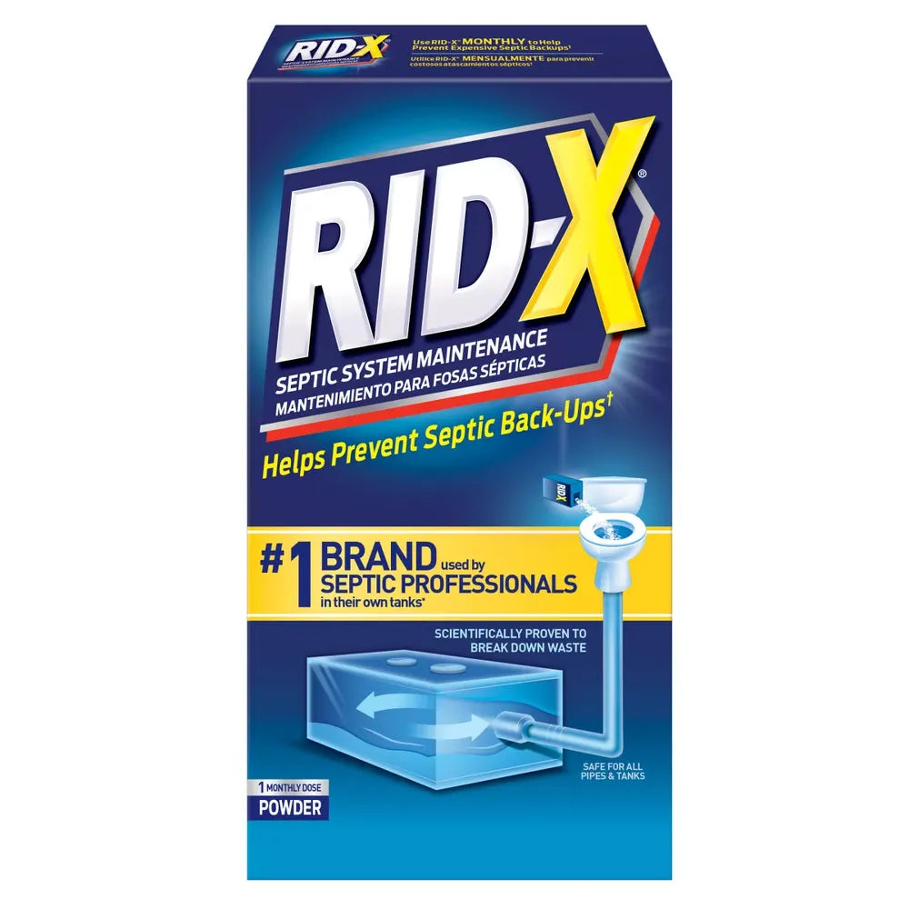 Rid-X Septic Tank System Treatment Powder9.8Oz (Pack of 12)