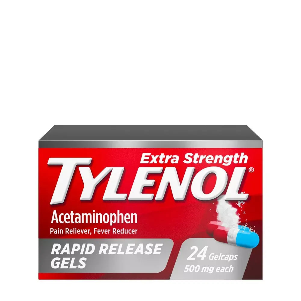 Tylenol Extra Strength Rapid Release Gelcaps For Adults 0.16Oz (Pack Of 72)