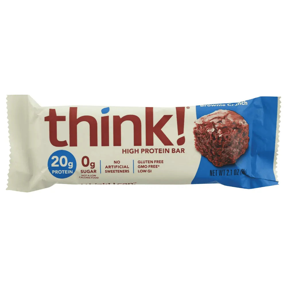 ThinkThin High Protein Bars Brownie Crunch2.1Oz (Pack of 120)