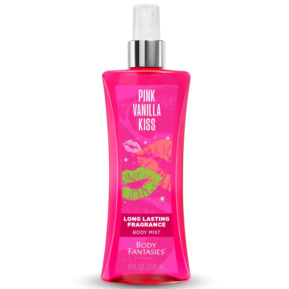 Body Fantasies Signature Pink Vanilla Kiss Fantasy Body Spray (Pack of 12) 8 Fl. Oz