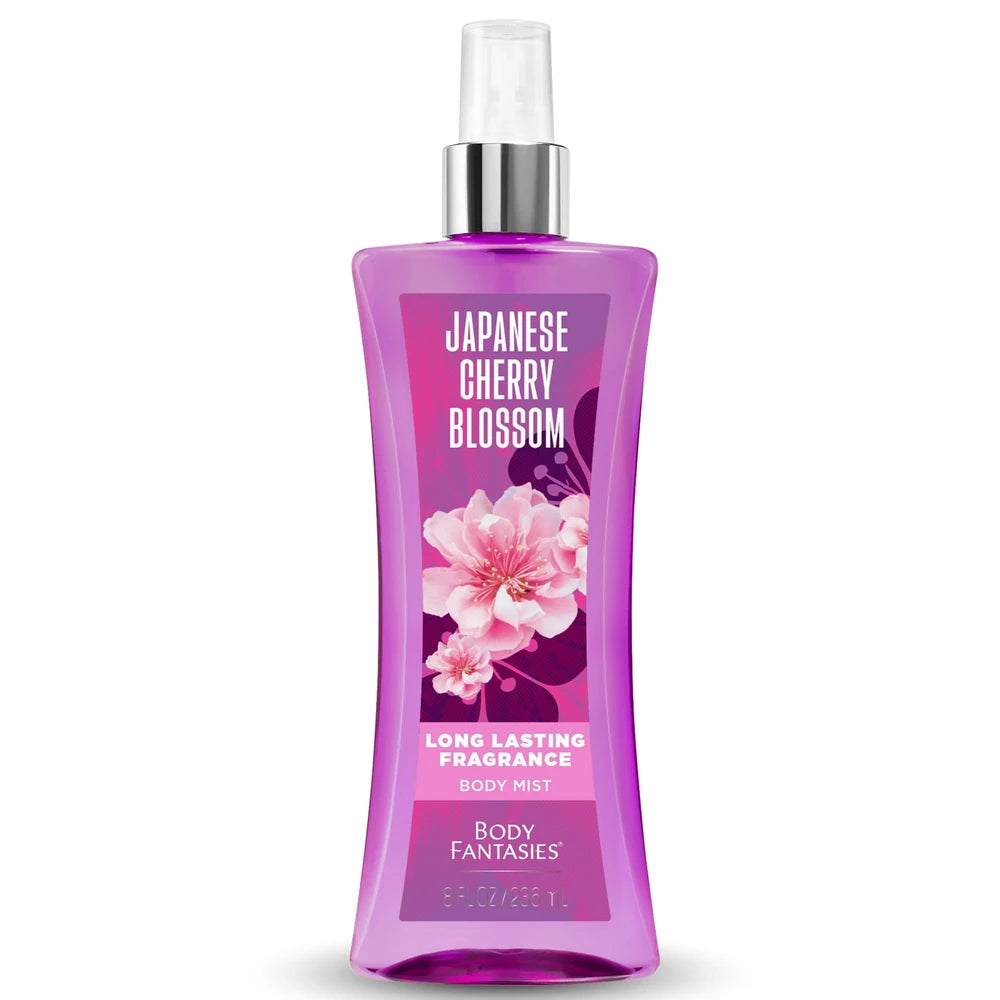 Body Fantasies Signature Fragrance Body Spray Japanese Cherry Blossom (Pack of 12) 8 Fl. Oz