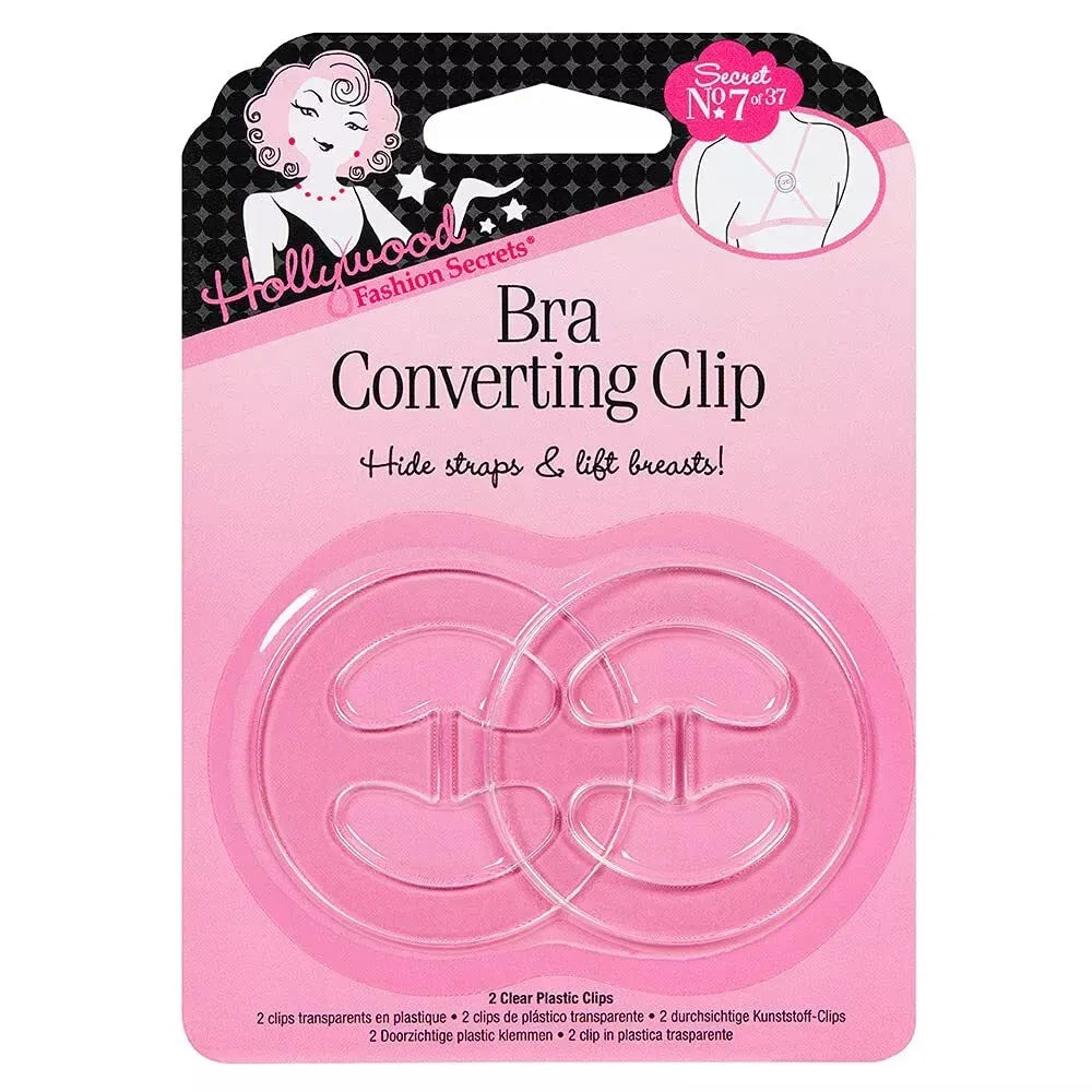 Hollywood Fashion Secrets Bra Converting Clips Clear 1.06Oz (Pack of 48)