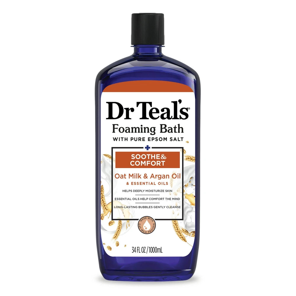 Dr Teal s Soothe & Comfort Foaming Bath with Oat Milk & Argan Oil 34 fl oz (Pack of 12)