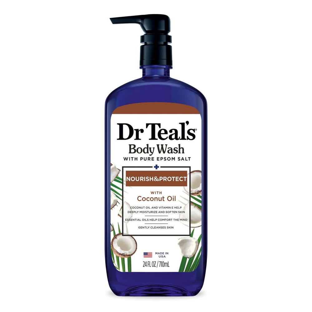 Dr Teal’s Body Wash Nourish & Protect with Coconut Oil 24 fl oz (Pack of 4)