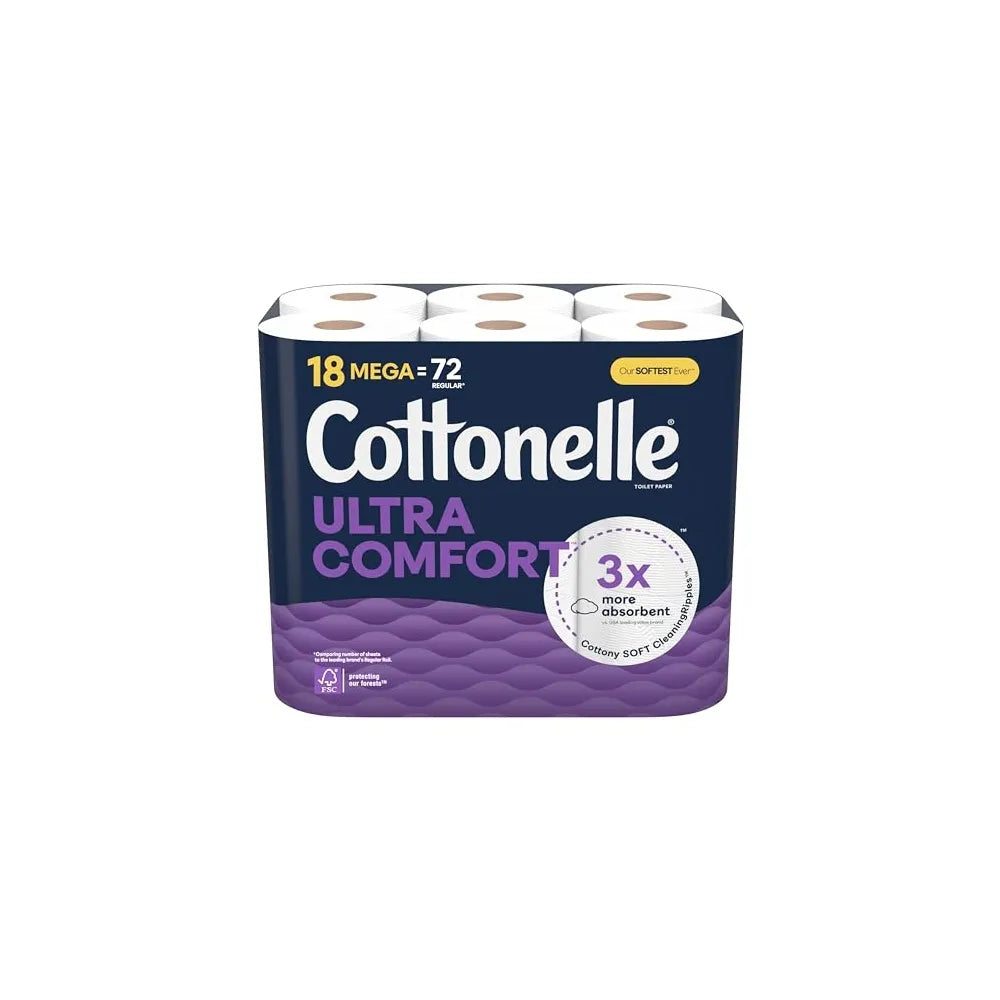 Cottonelle Comfort Care Mega Rolls 18 Count 85.6oz (Pack of 2)
