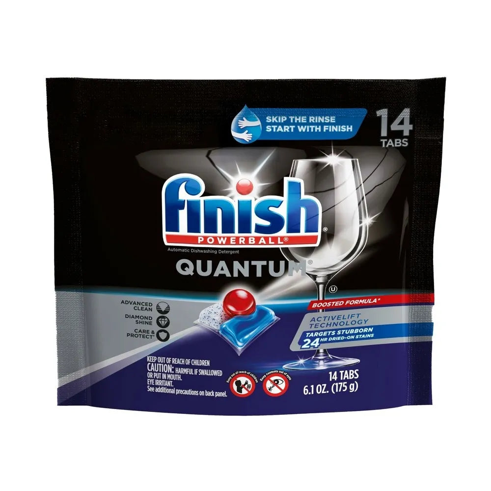 Finish Quantum Dishwasher Tabs 14 Count 6.1oz (Pack of 8)