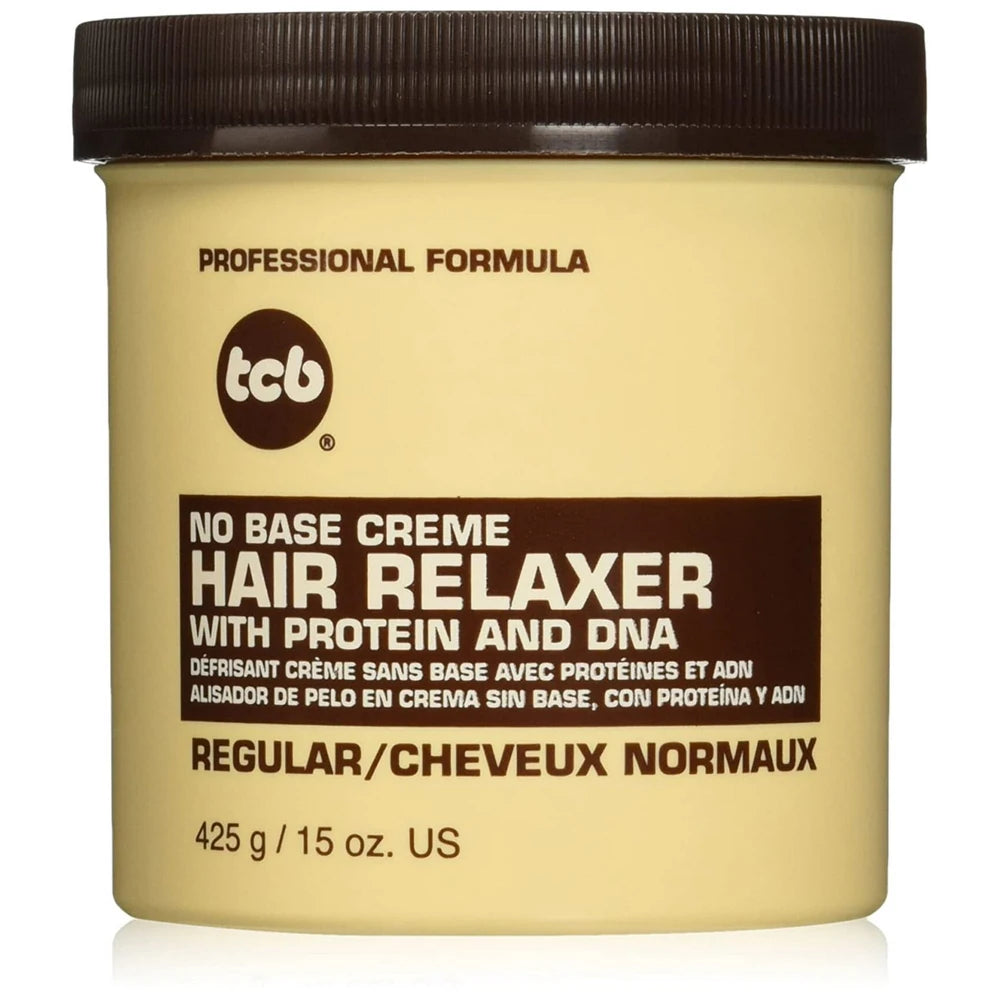 TCB No Base Creme Hair Relaxer Regular (Pack of 12) 15 Oz
