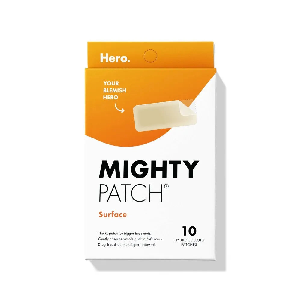 Hero Mighty Patch - XL Hydrocolloid Acne Pimple Patch 1.41oz (10 Ct) (Pack of 24)