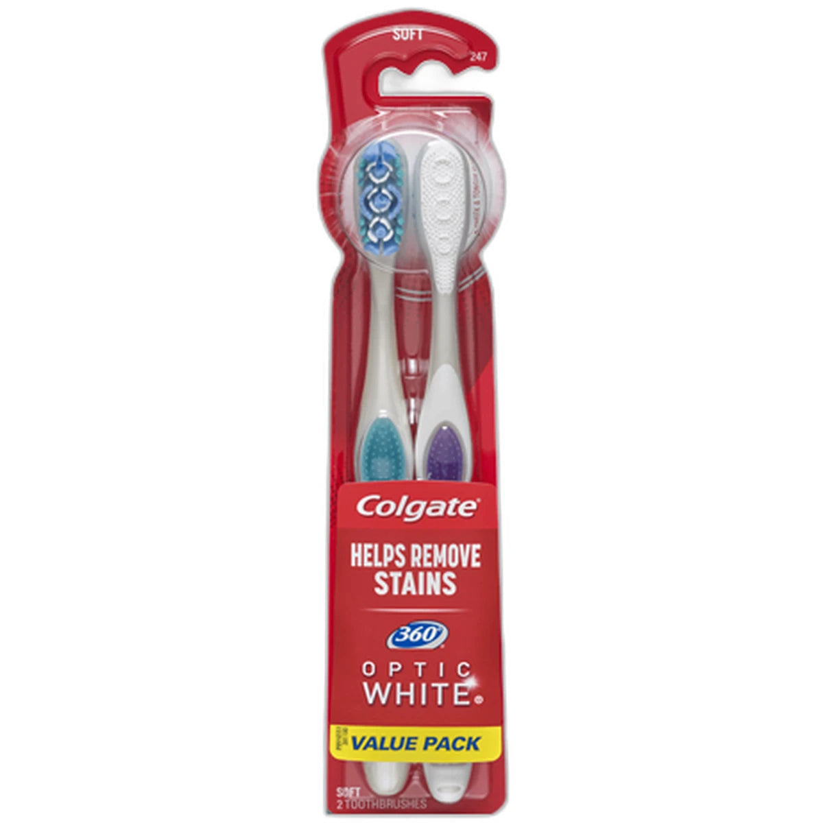Colgate 360 Optic White Whitening Toothbrush Soft 0.8oz (Pack of 36)