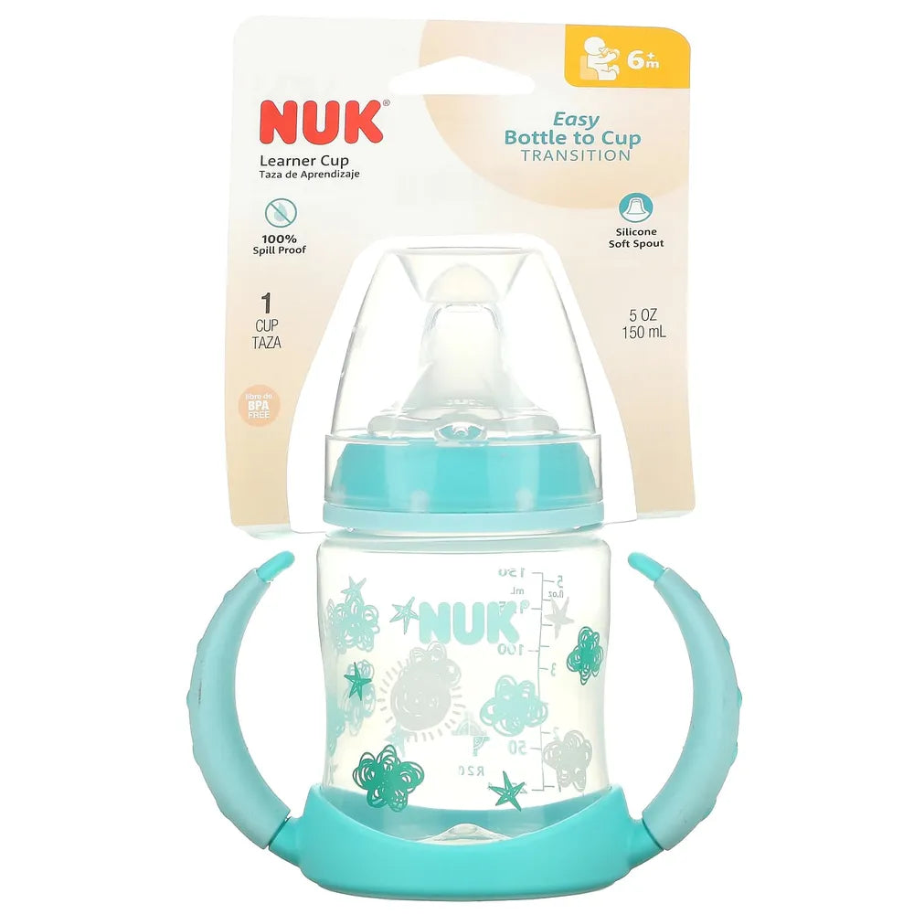 NUK Large Learner Sippy Cup with Handles Assorted color Packaging May Vary 1 Ea 5oz (Pack of 12)