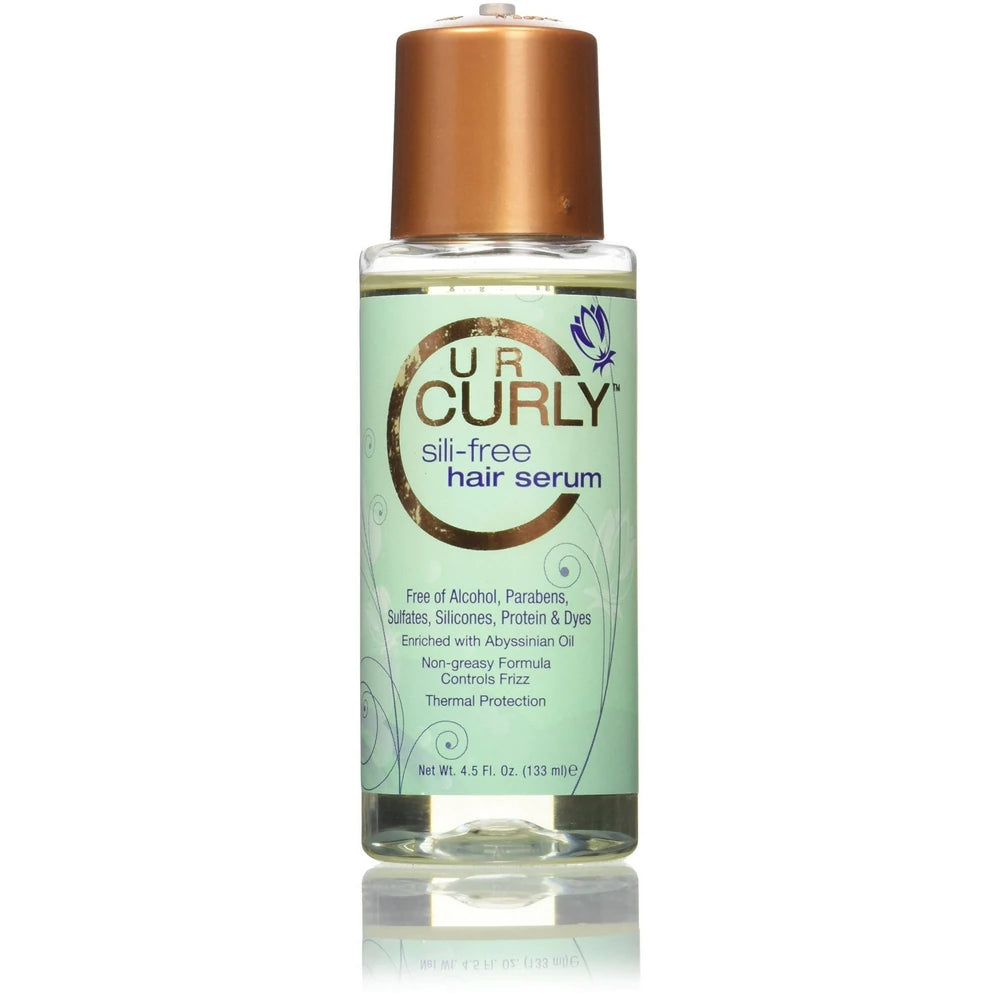 U R Curly Sili-Free Hair Serum Controls frizz thermal protection 4.5 oz{{name} 4.5 fl oz (Pack of 6)