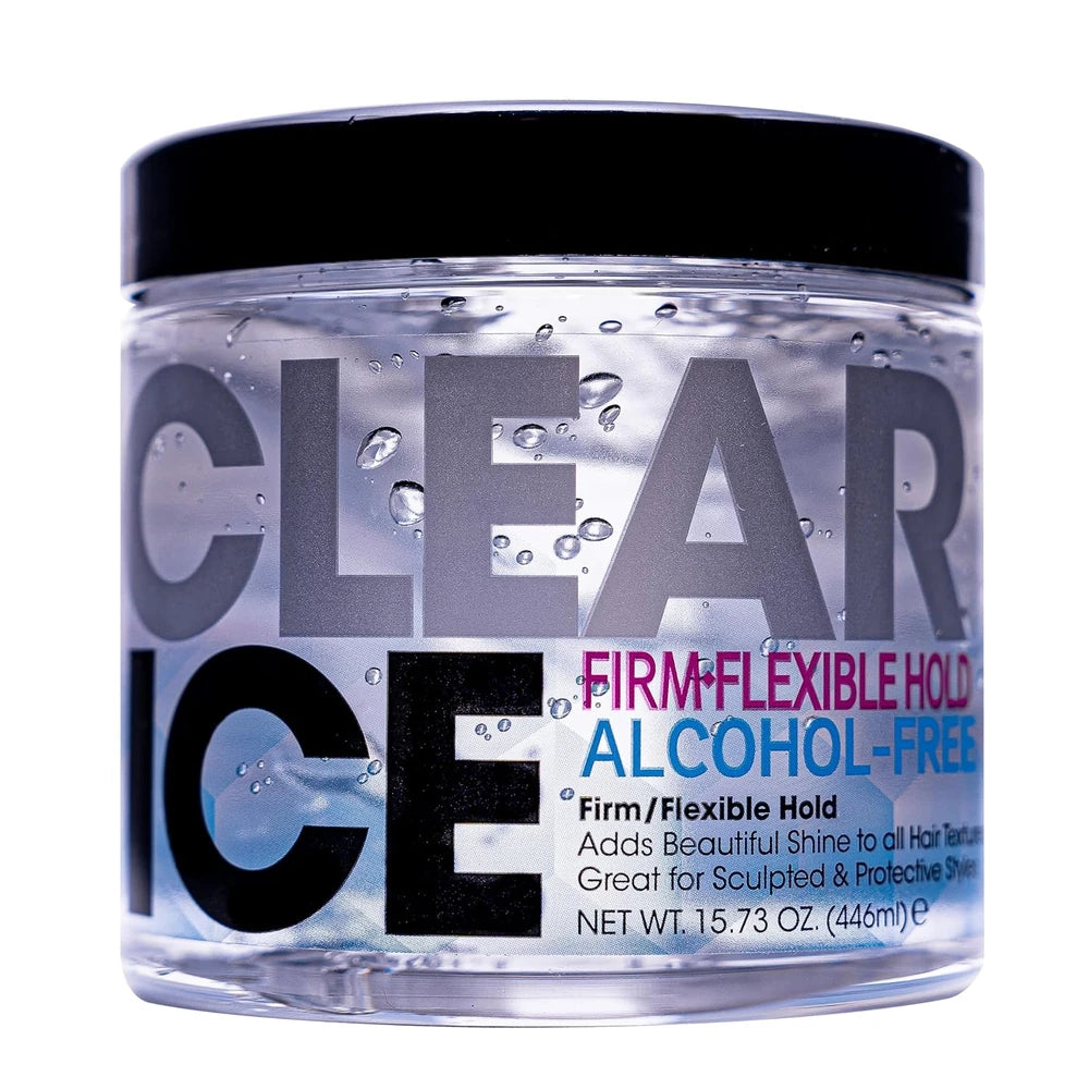 Clear Ice Firm-Flexible Hold Alcohol-Free Gel (15 Oz) By Ampro 40832 Hair Stylin 15.73oz (Pack of 6)