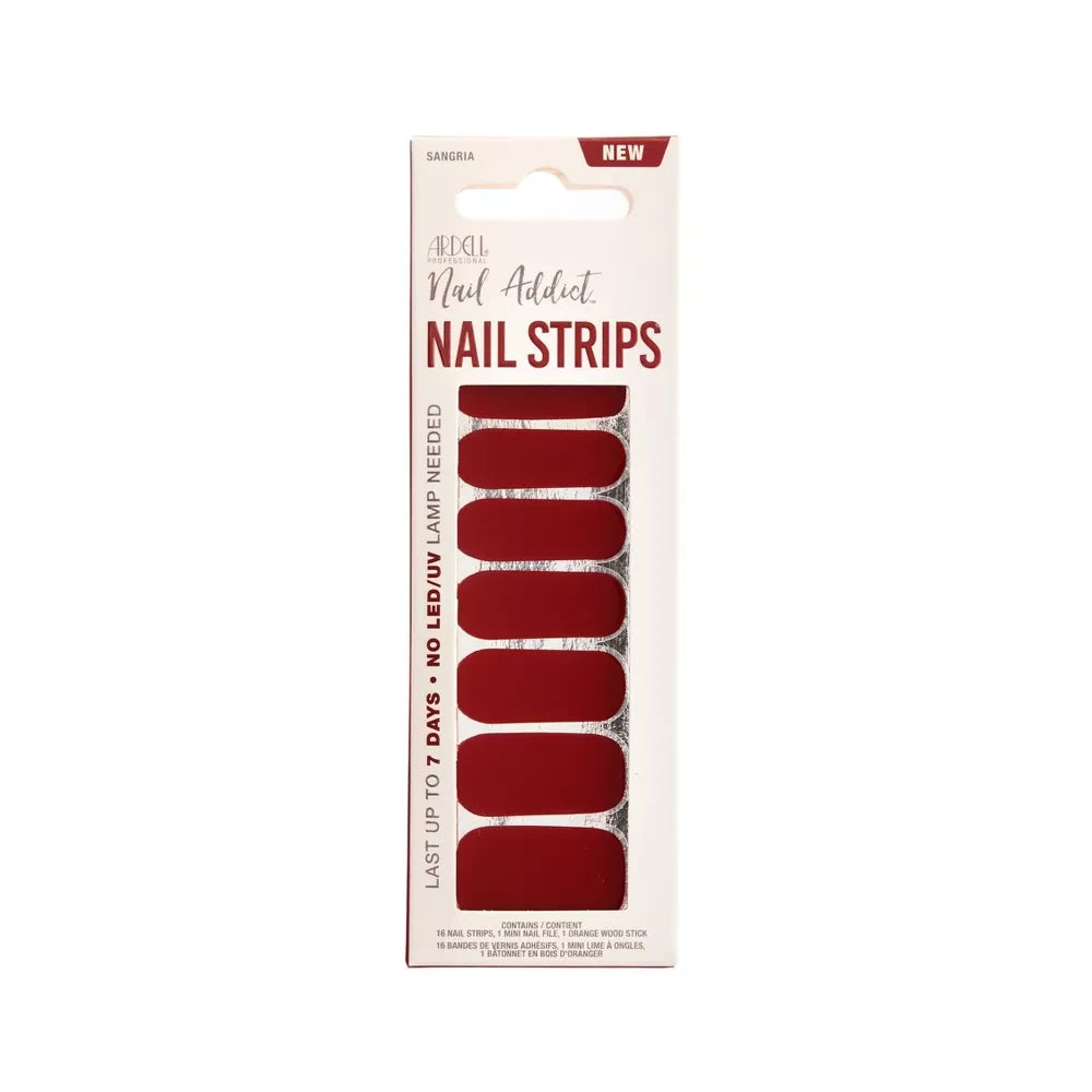 Ardell Nail Addict Pedi STRIPS - Sangria 1 Ea 0.816oz (Pack of 48)