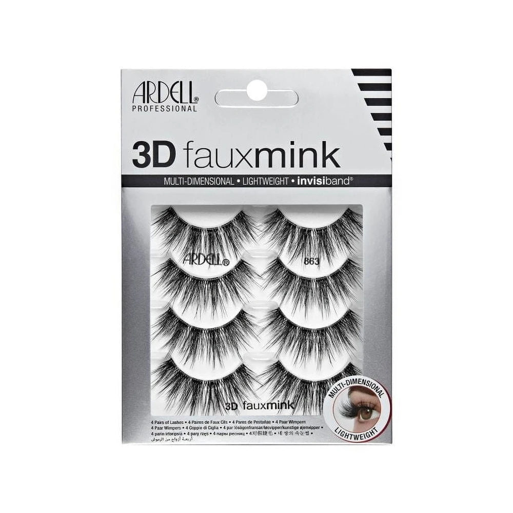 Ardell 3d False Eyelashes - 863 Faux Mink - 4ct nan (Pack of 36)