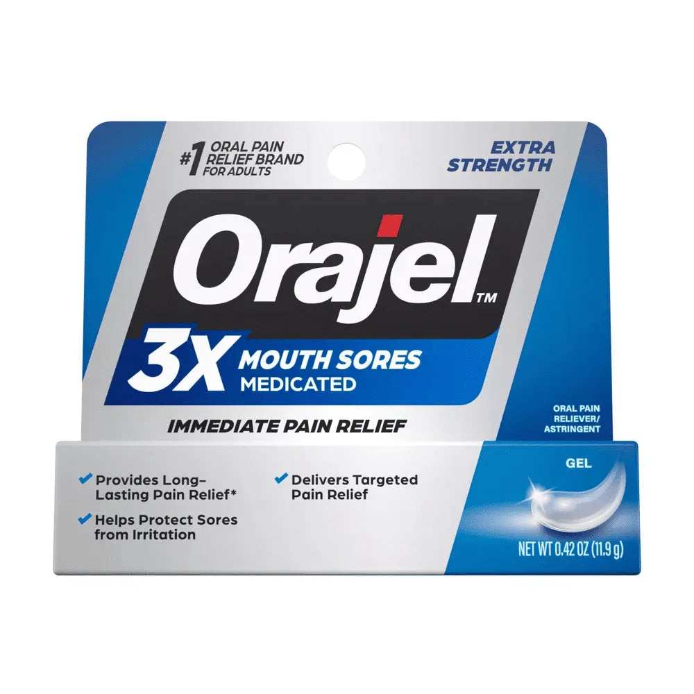Orajel Mouth Sore Medicine Gel Fast Mouth Sore Relief 0.42Oz (Pack of 72)