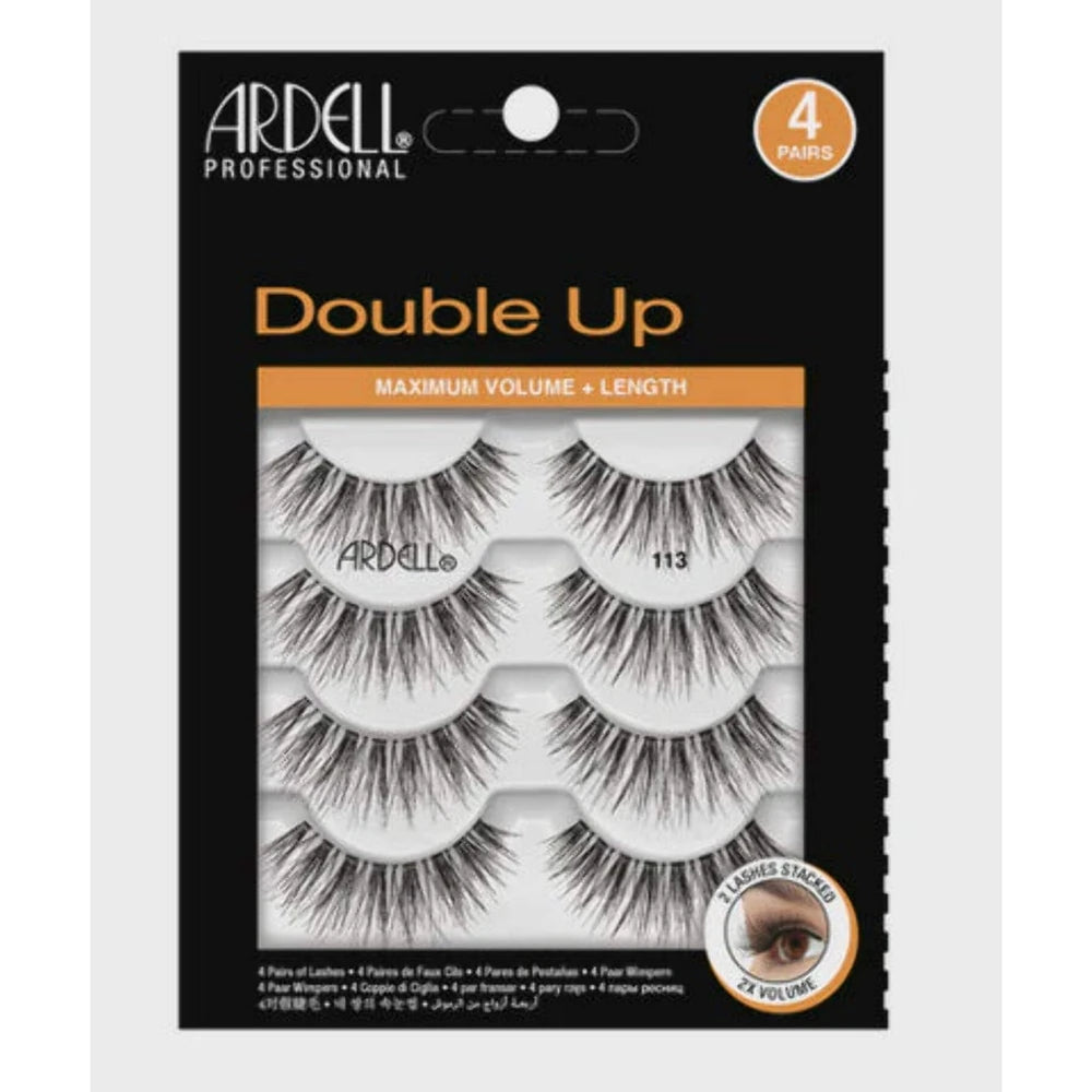 Ardell Double Up 113 Lashes - Maximum Volume and Length False Eyelashes 4 Pairs nan (Pack of 36)