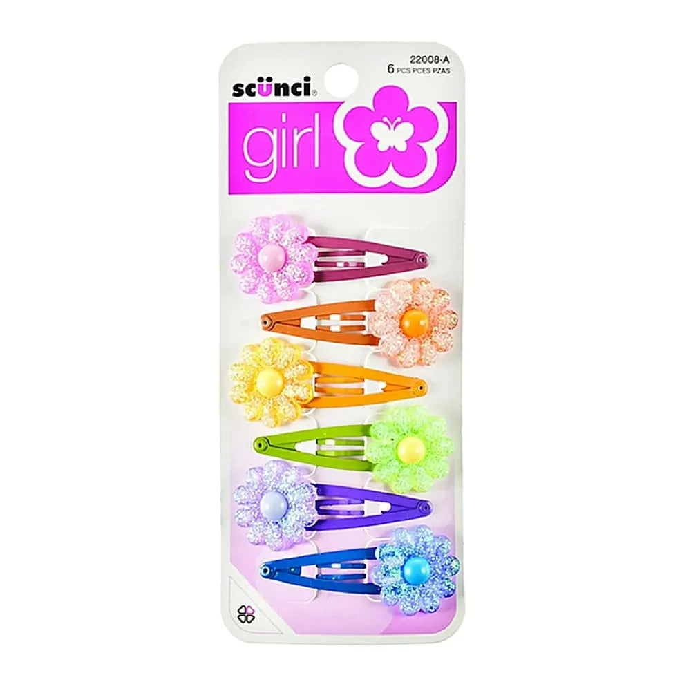 Scunci Girl Flower Hair Clips 0.64Oz (Pack of 48)
