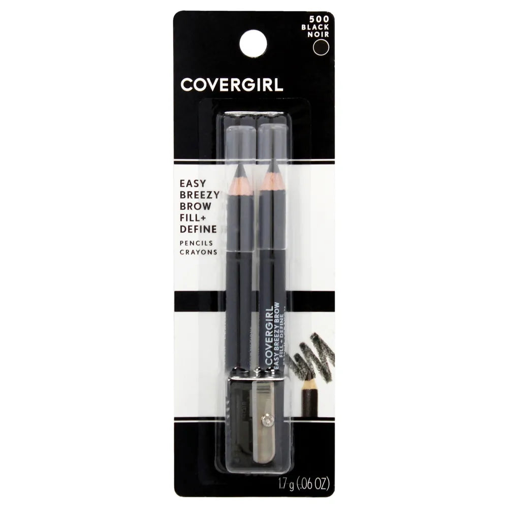 Cover Girl Brow And Eye Makers Brow Shaper And Eyeliner Midnight Black #500 0.48Oz (Pack of 72)