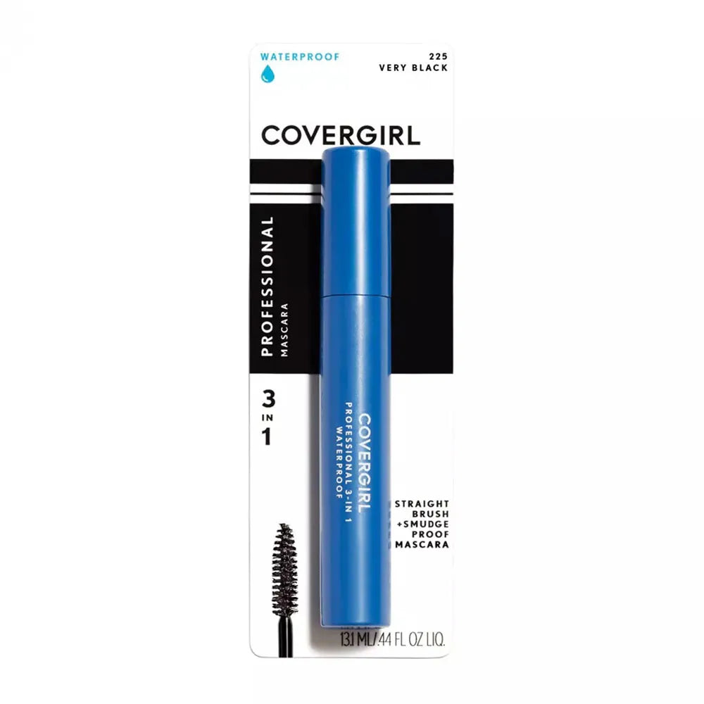 Cover Girl Professional 3 In1 Waterproof Mascara Very Black #225 0.44Oz (Pack of 72)