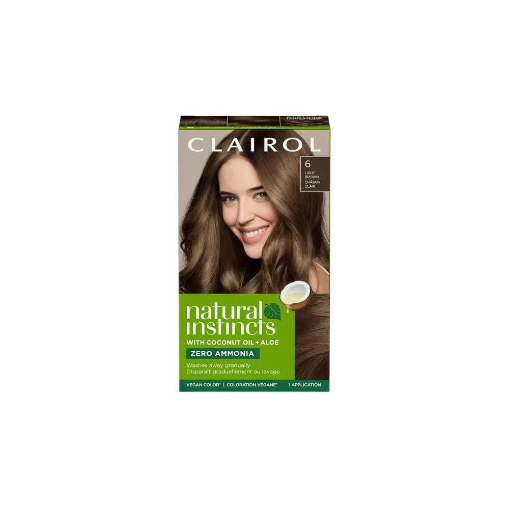 Clairol Natural Instincts Hair Color 6 Light Brown (Pack of 12)