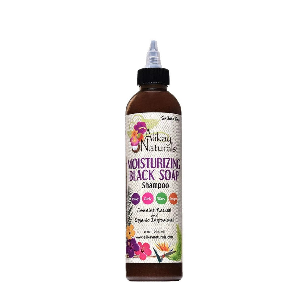 Alikay Naturals Moisturizing Black Soap Hair Shampoo 8 oz 8 Oz (Pack of 12)