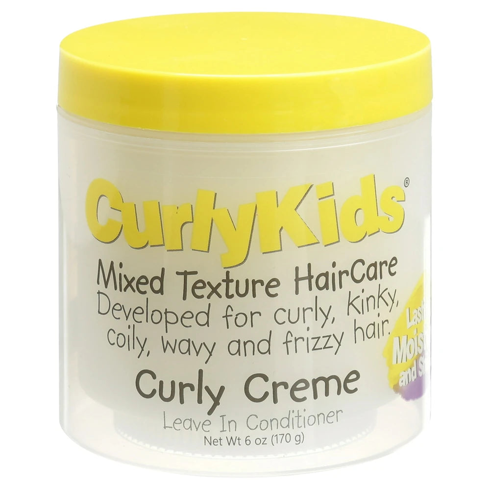 Curly Kids Creme Leave-In Conditioner 6 fl oz Cream Moisturizing Jar Unisex 6 Oz (Pack of 6)
