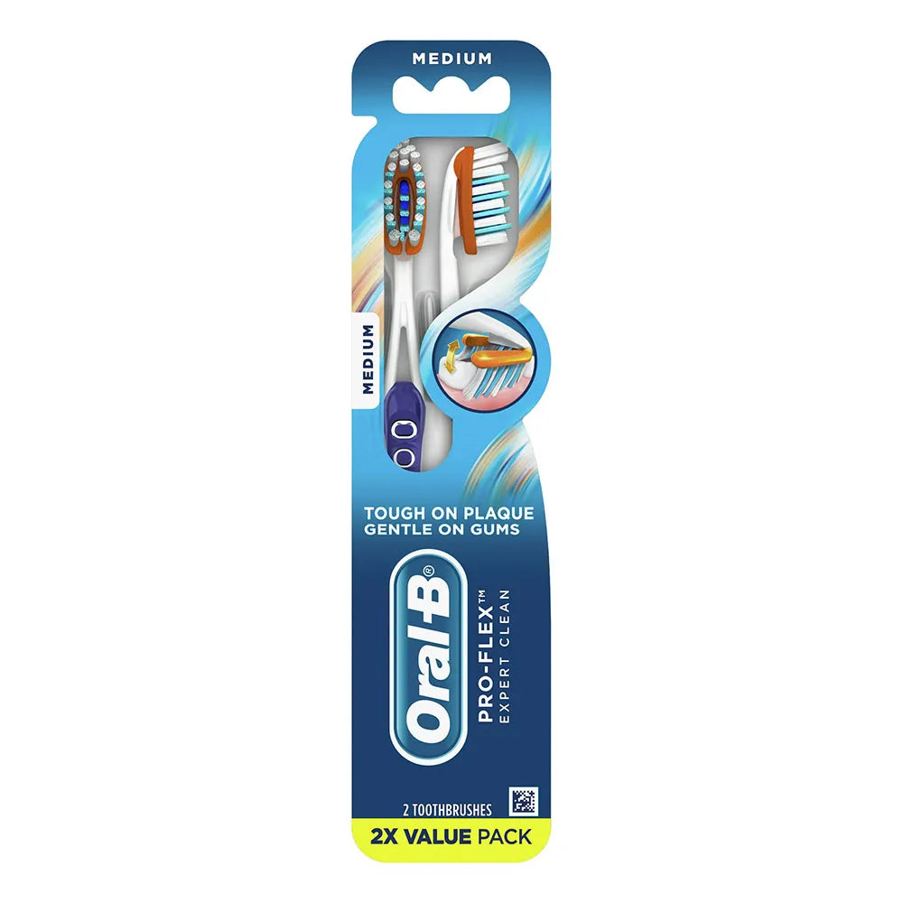 Oral-B Pro-Flex Expert Clean Toothbrush Medium 1.73Oz(Pack of 72)