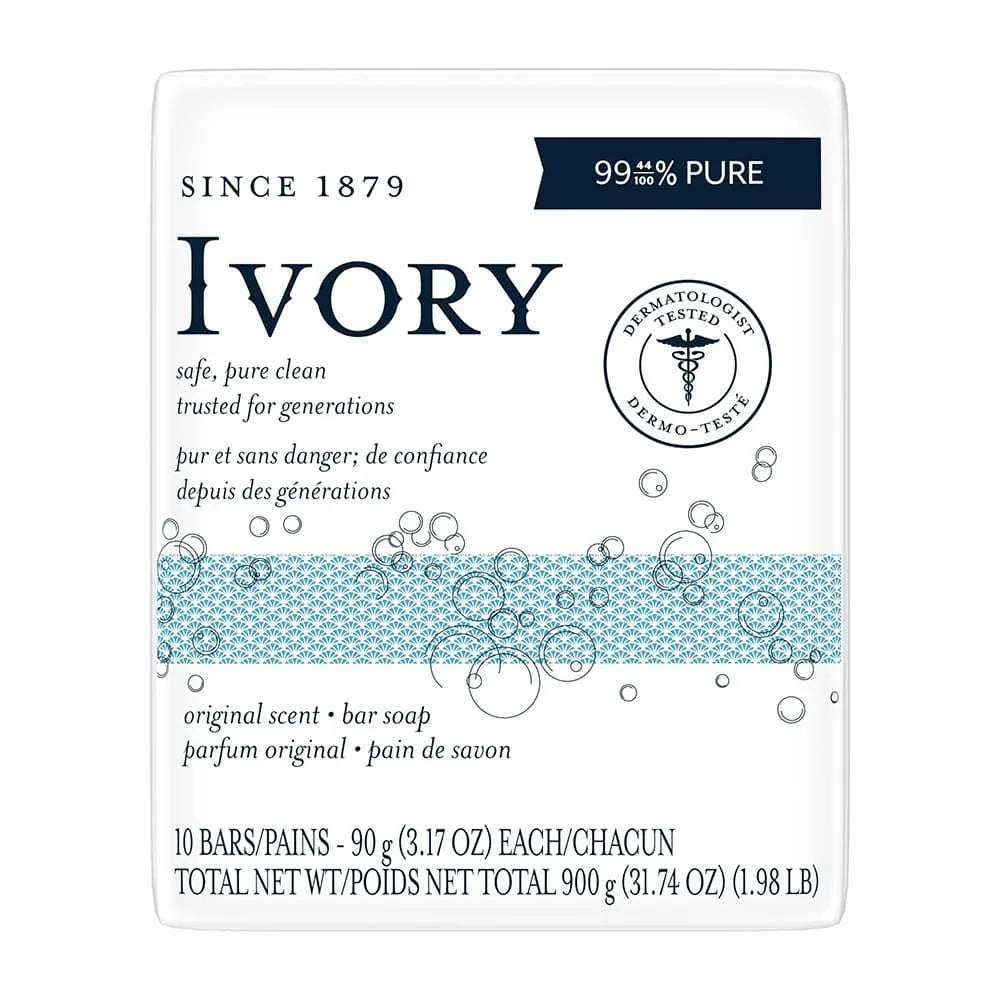 Ivory Bar Soap Original Scent 3.17Oz (Pack of 12)