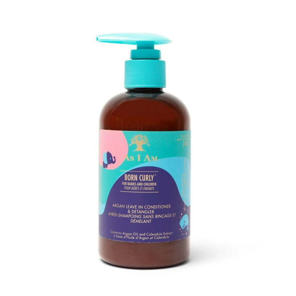 As I Am Born Curly Argan Leave-In Conditioner & Detangler - 8 ounce 8 Oz (Pack of 6)