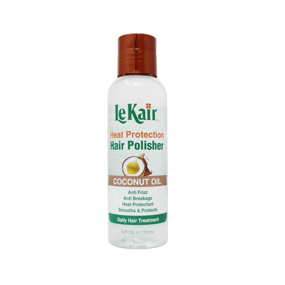 LeKair High Heat Protection Hair Polisher - Coconut Oil Anti Frizz Anti Break 4 Fl. Oz (Pack of 12)