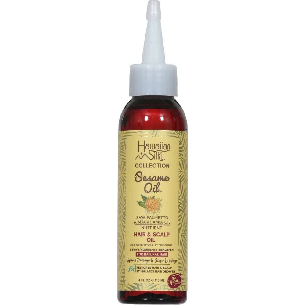 Hawaiian Silky Sesame Oil Hair & Scalp Oil 4oz. Nourishing Moisturizing All H 4 Fl. Oz (Pack of 12)