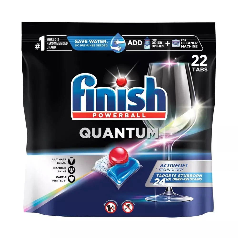 Finish Quantum Ultimate Clean And Shine Dishwasher Detergent Tablets 33.12oz (Pack of 8)