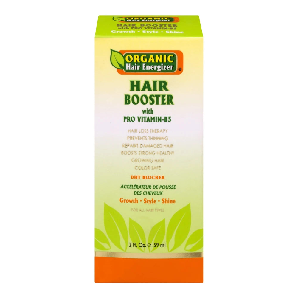 Organic Hair Energizer - Hair Booster with Pro Vitamin-B5 All Hair Type Moistu 2 Fl. Oz (Pack of 12)