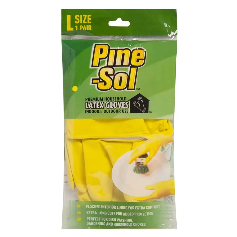 Pine-Sol Premium Latex Gloves Large 1 Pair 2.4Oz (Pack of 24)
