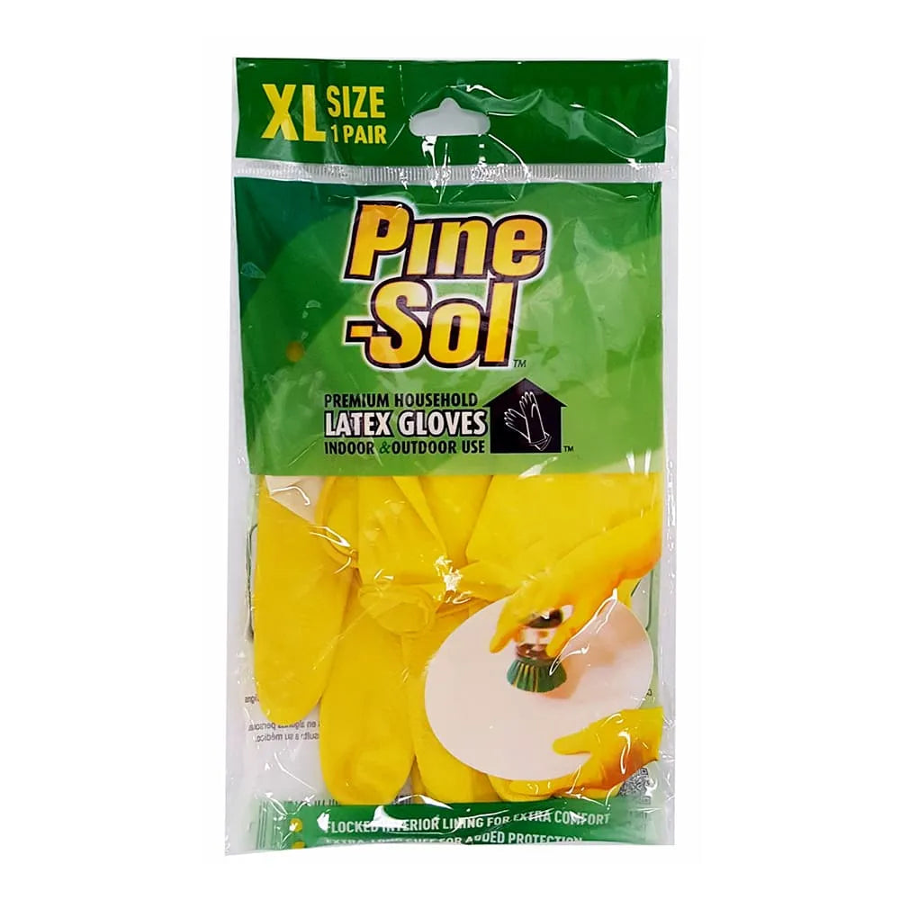 Pine-Sol Premium HouseHold Latex Gloves XL Size 1 Pair 1.6Oz (Pack of 24)