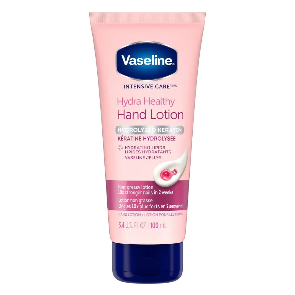 Vaseline Intensive Care Healthy Hands Stronger Nails Lotion 3.4Oz (Pack of 12)