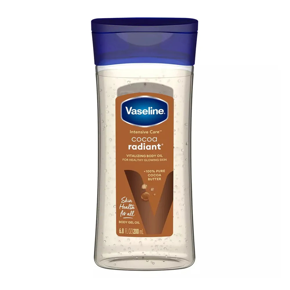 Vaseline Intensive Care Cocoa Radiant Body Gel Oil 6.8Oz (Pack of 6)