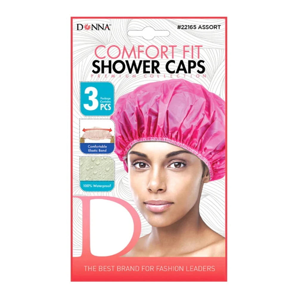 Donna Comfort Fit Waterproof Shower Caps 22165 Assorted Packaging May Vary 3 nan (Pack of 48)