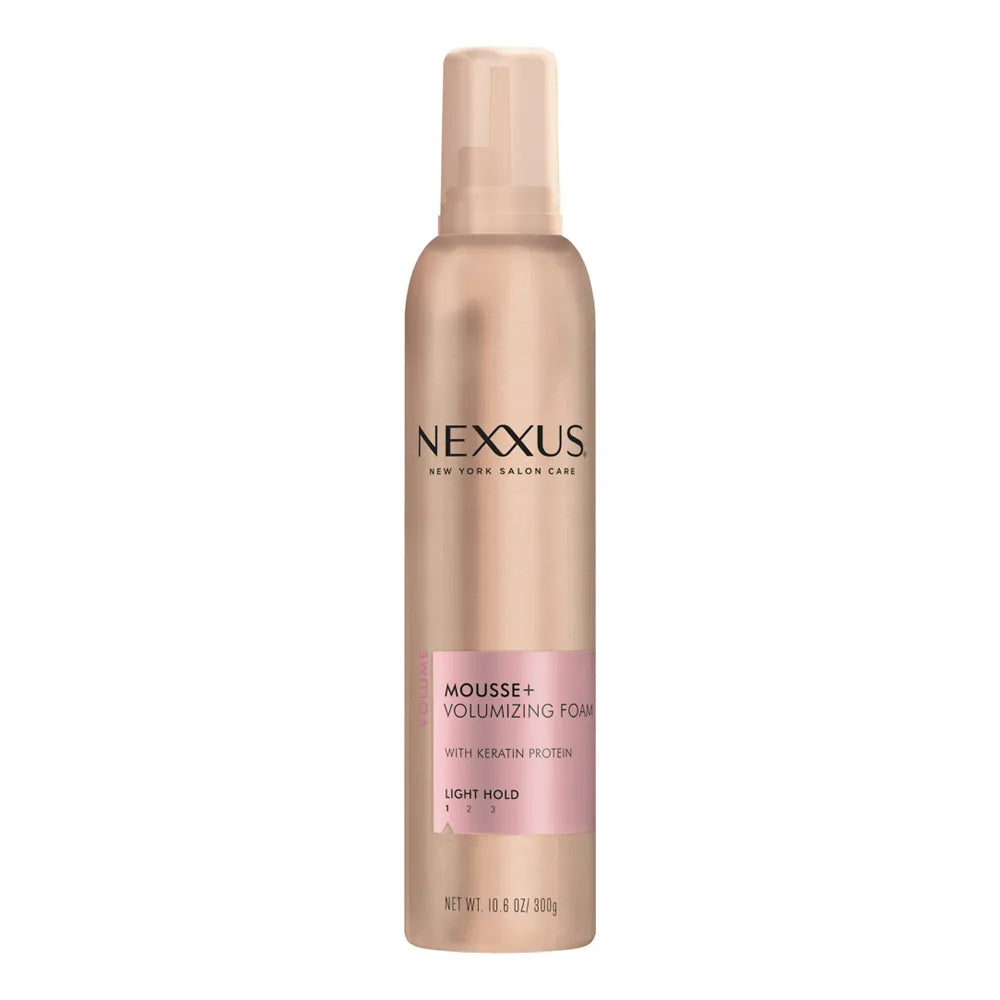 Nexxus Mousse Plus Volumizing Foam Styler Hair Light Hold 10.6Oz (Pack of 4)