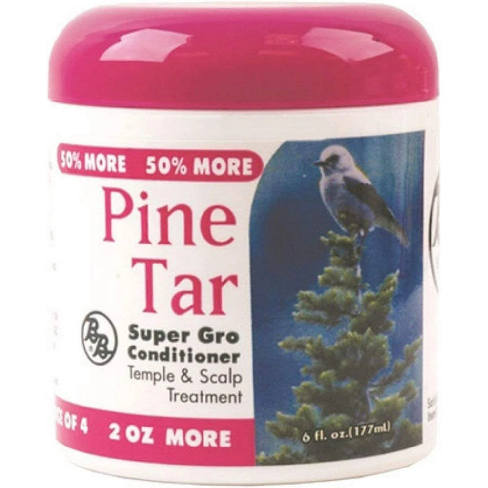 Bronner Brothers Pine Tar Super Gro Conditioner 6 oz 6 Fl. Oz (Pack of 12)