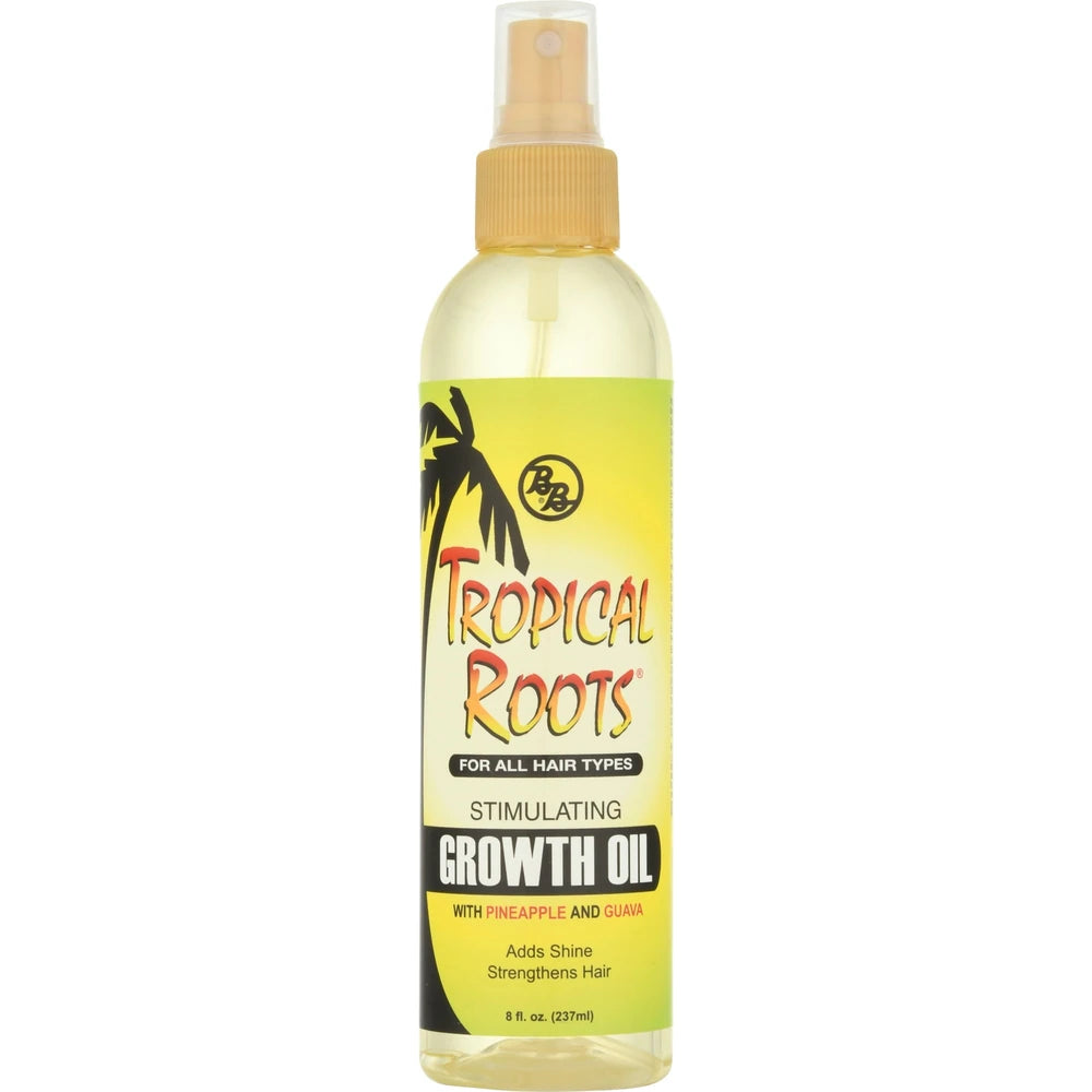 Tropical Roots 8 Fl. Oz. Almond & Castor Growth Oil 8 Fl. Oz (Pack of 12)