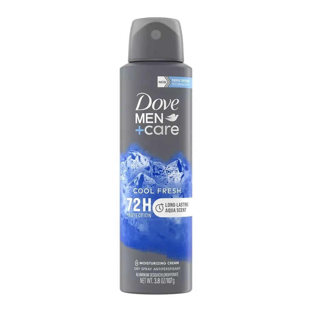 Dove Men And Care 72 Hour Antiperspirant And Deodorant Dry Spray Cool Fresh 3.8Oz (Pack of 12)