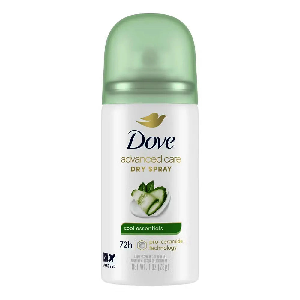 Dove Beauty Cool Essentials Antiperspirant Deodorant Dry Spray Trial Size 1Oz (Pack of 24)