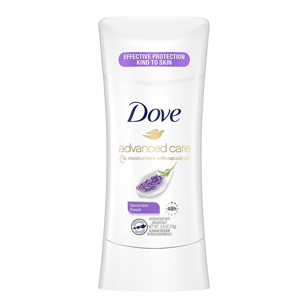 Dove Advanced Care Womens Antiperspirant Deodorant Stick Lavender Fresh 2.6Oz (Pack of 12)