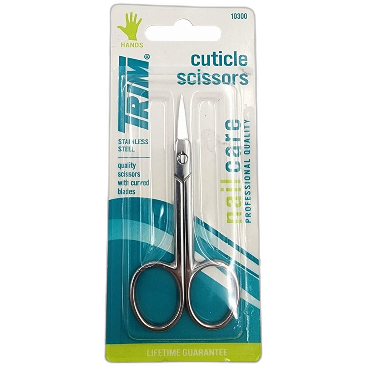 Trim Nail Care Stainless Steel Curved Finger Cuticle Scissors 10.24Oz (Pack of 24)